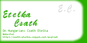 etelka csath business card